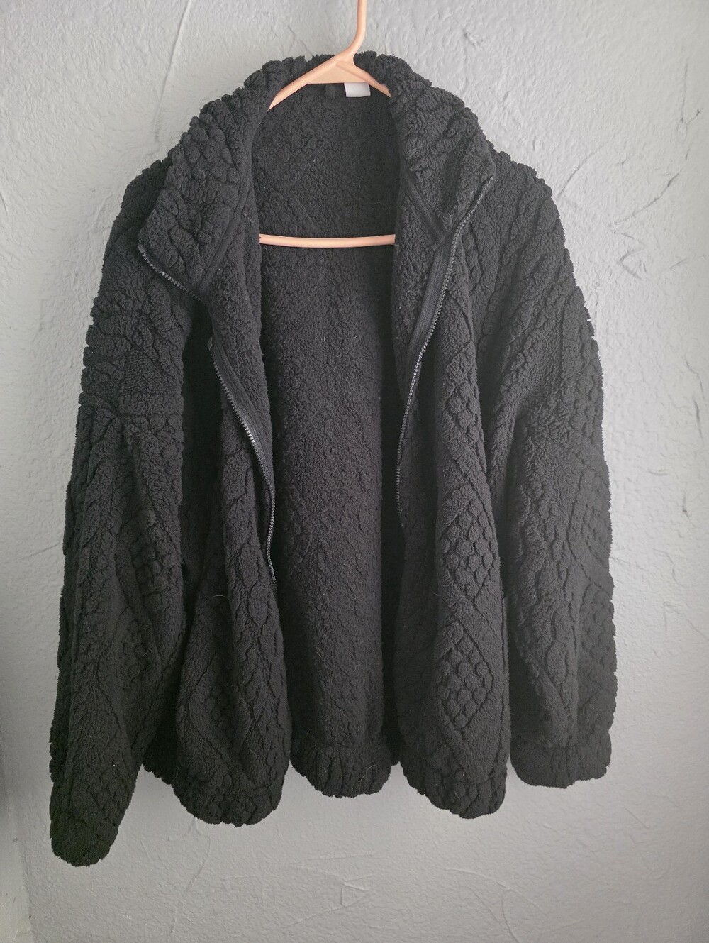 Discontinued Gilly Hicks Black Quilted Sherpa Zip-Up Jacket